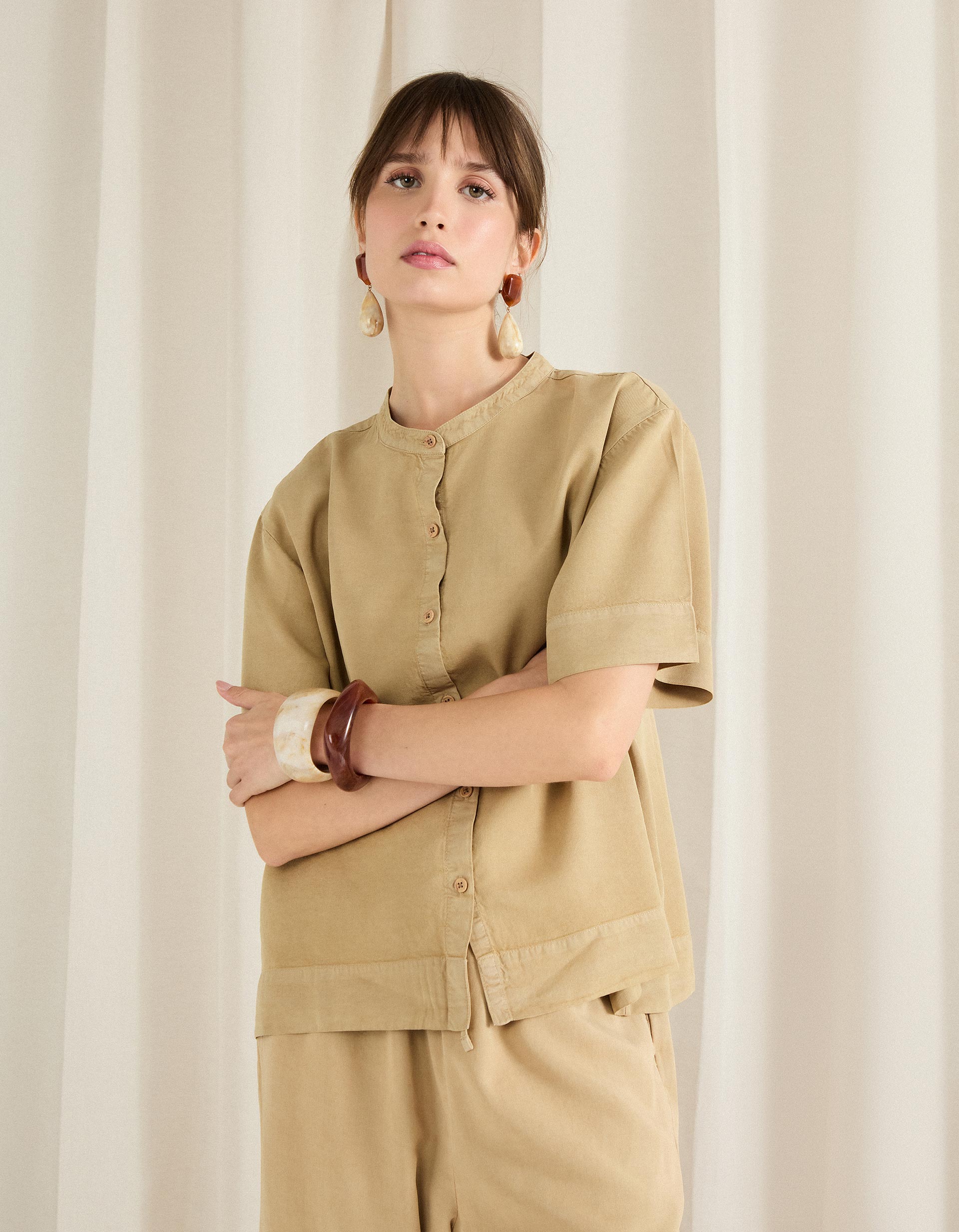 Blusa Liocel, Mulher, Bege Claro