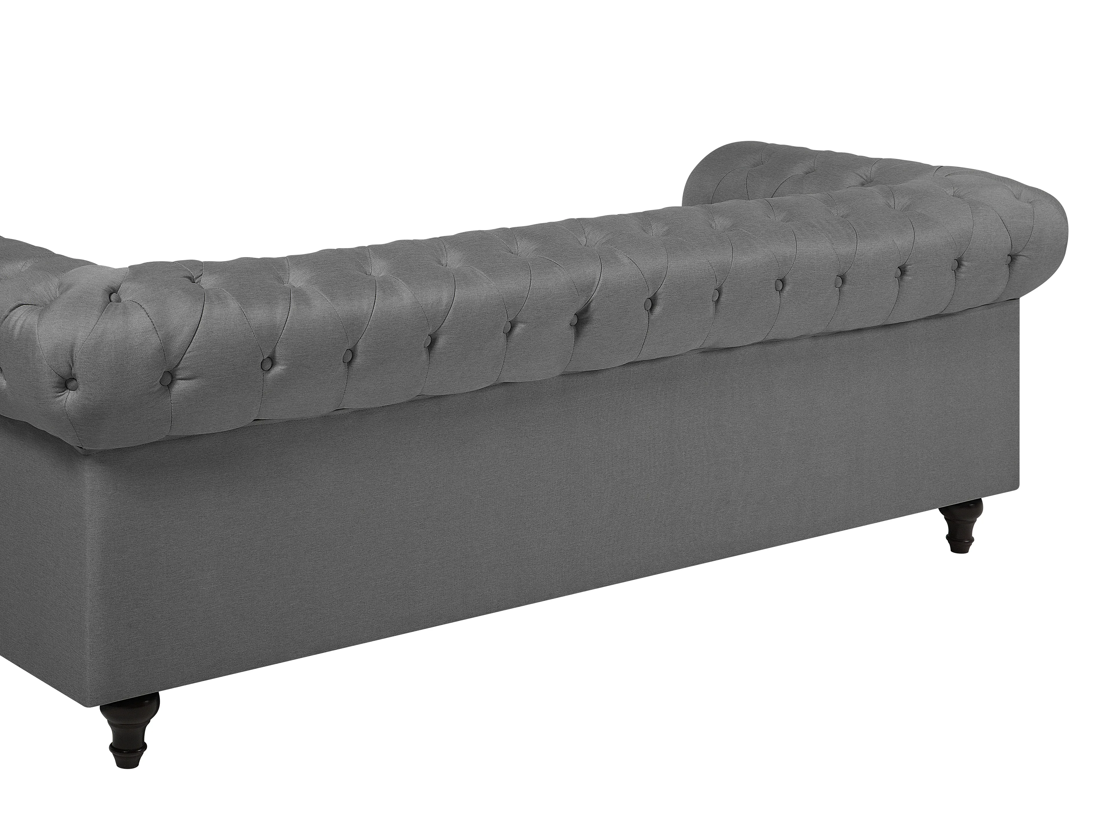 Bankenset 4-zits CHESTERFIELD Stof Lichtgrijs