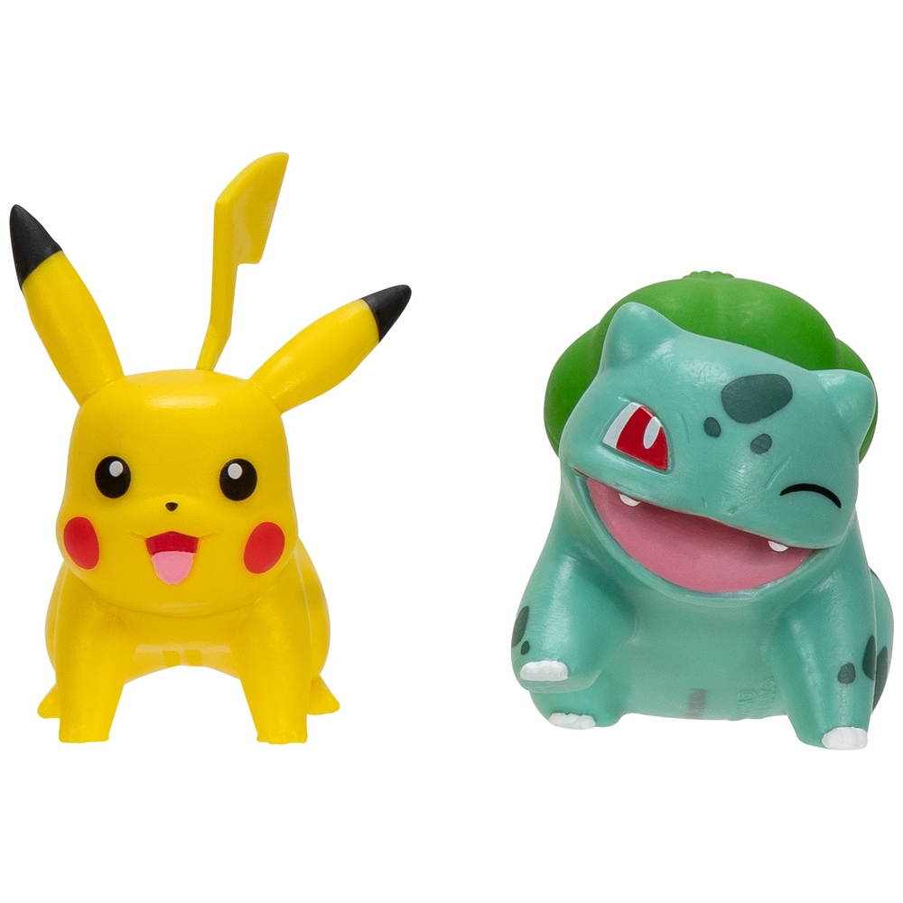 Pokémon-Kampffiguren-2er-Pack – Bisasam und Pikachu