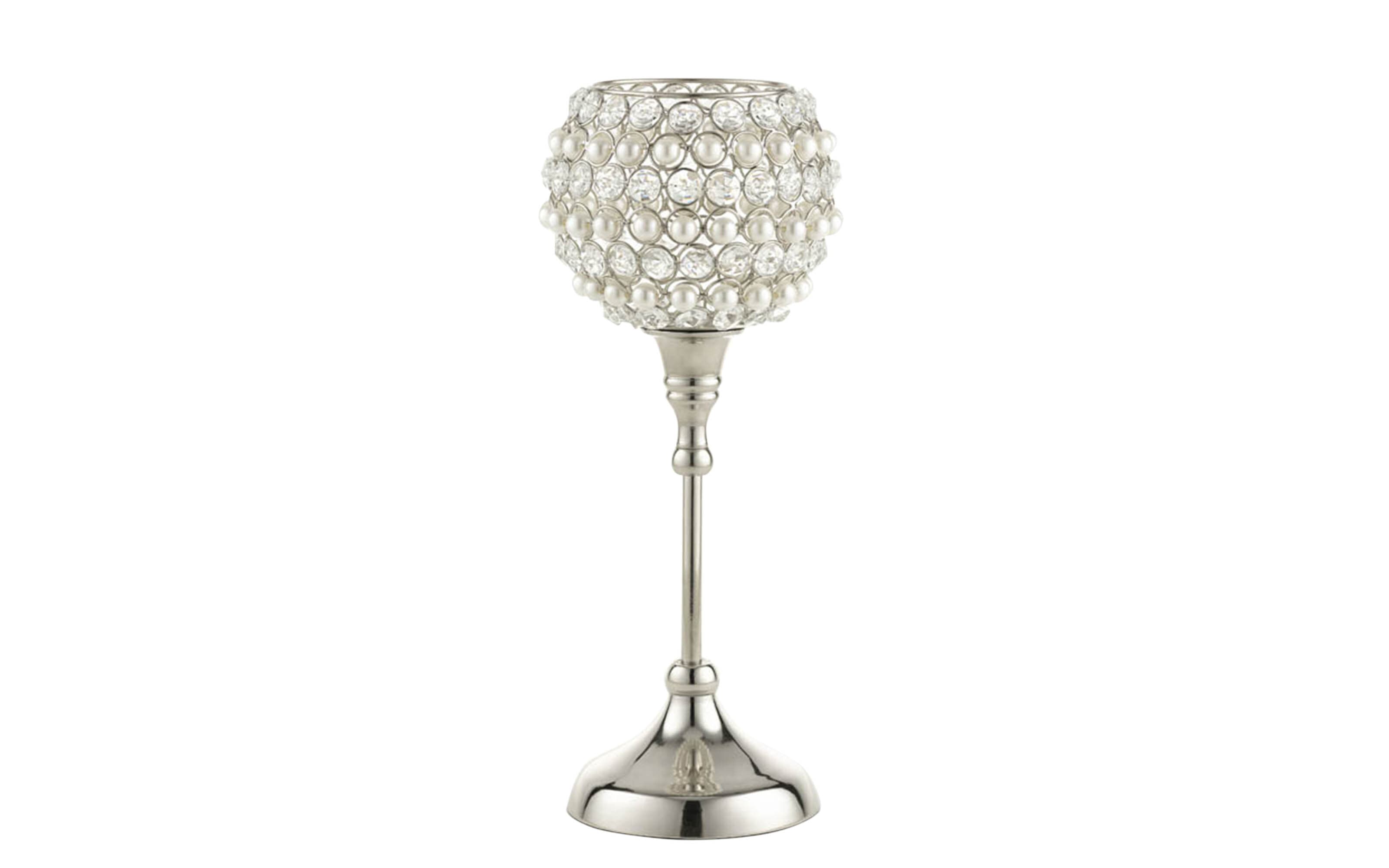 Kerzenleuchter in silber, 32 cm