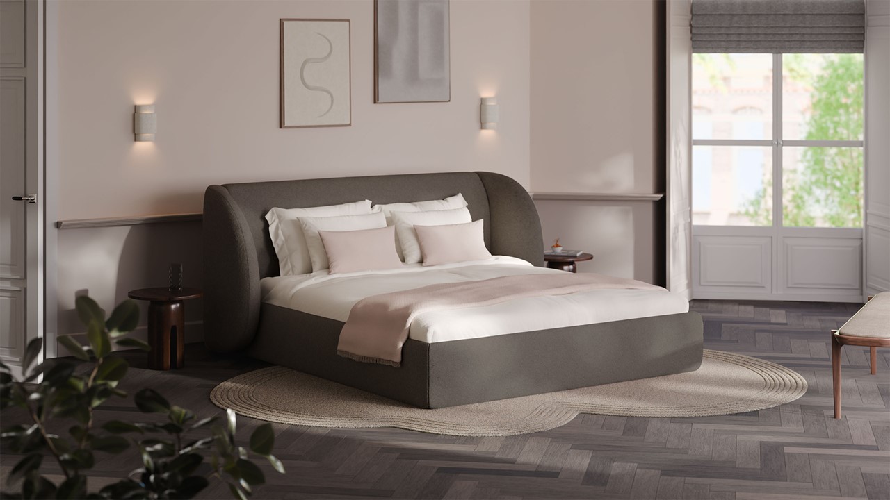 Bed Cove - Wool look dark grey