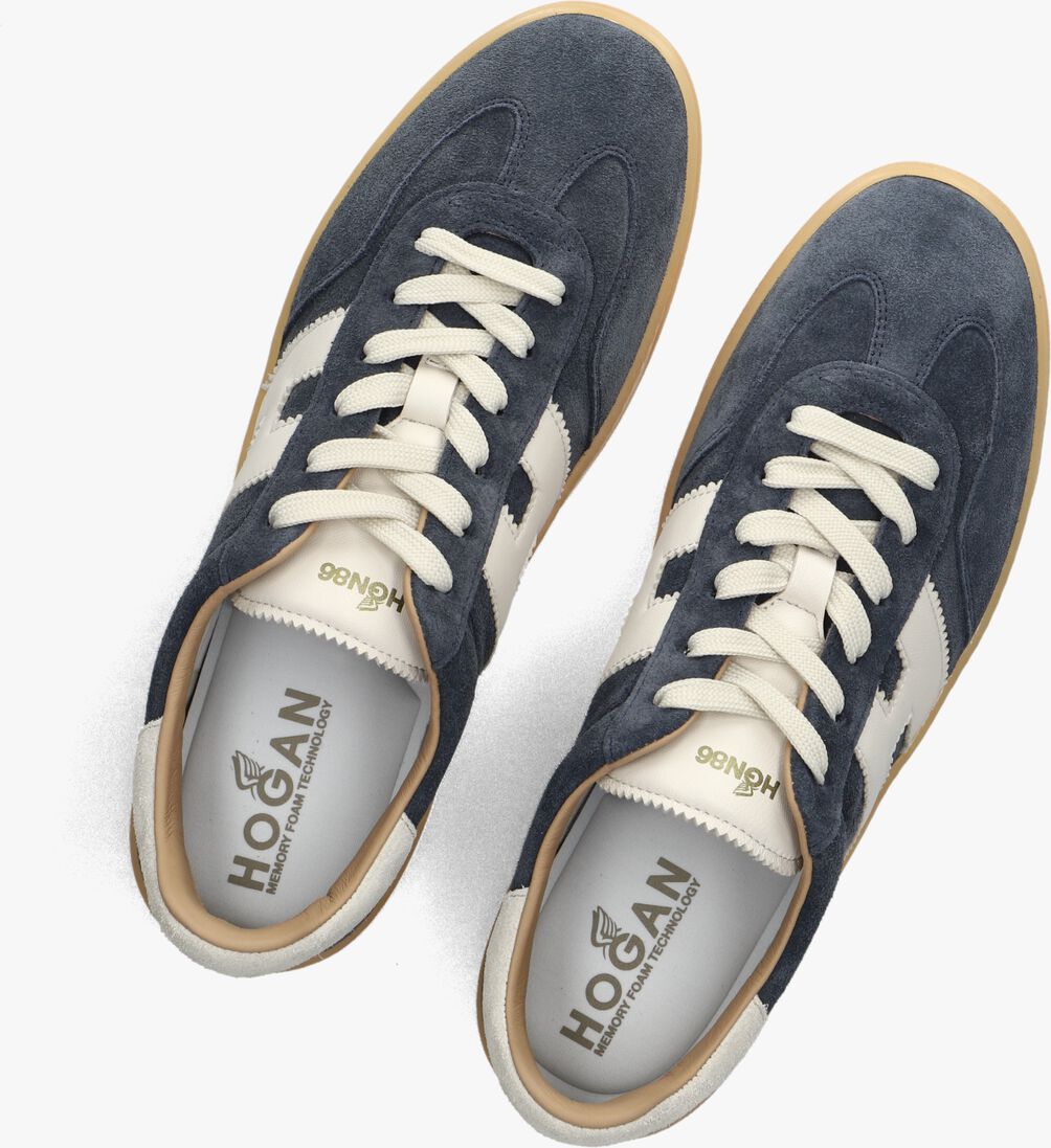blauwe hogan lage sneakers cool allacciato h