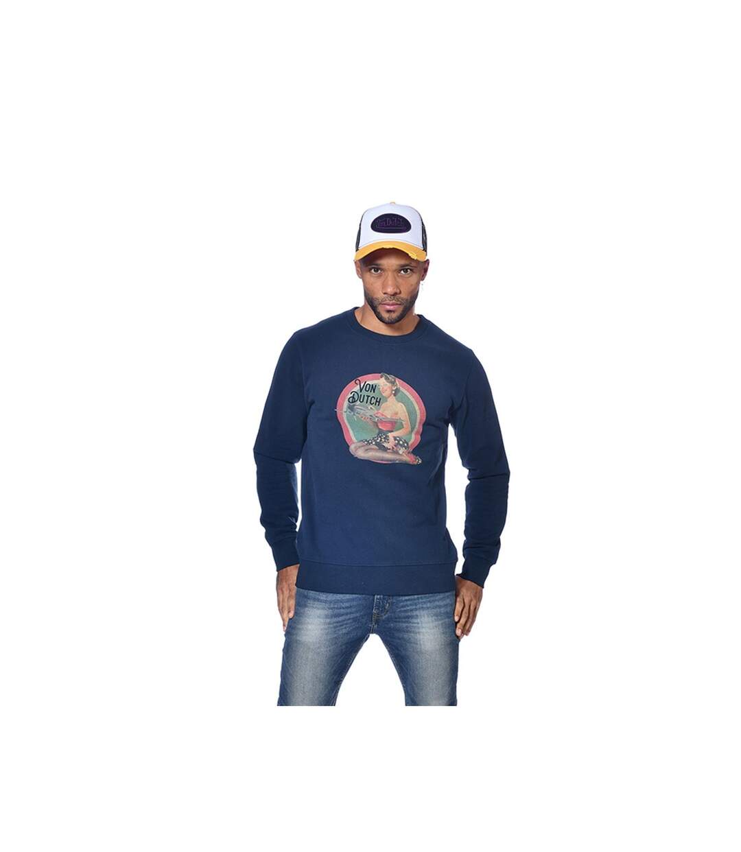 Sweat col rond homme et print Bobby