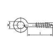 TOOLCRAFT Ringschraubösen type 1 (Ø x L) 4 mm x 12 mm Galvaniseret stål 100 stk