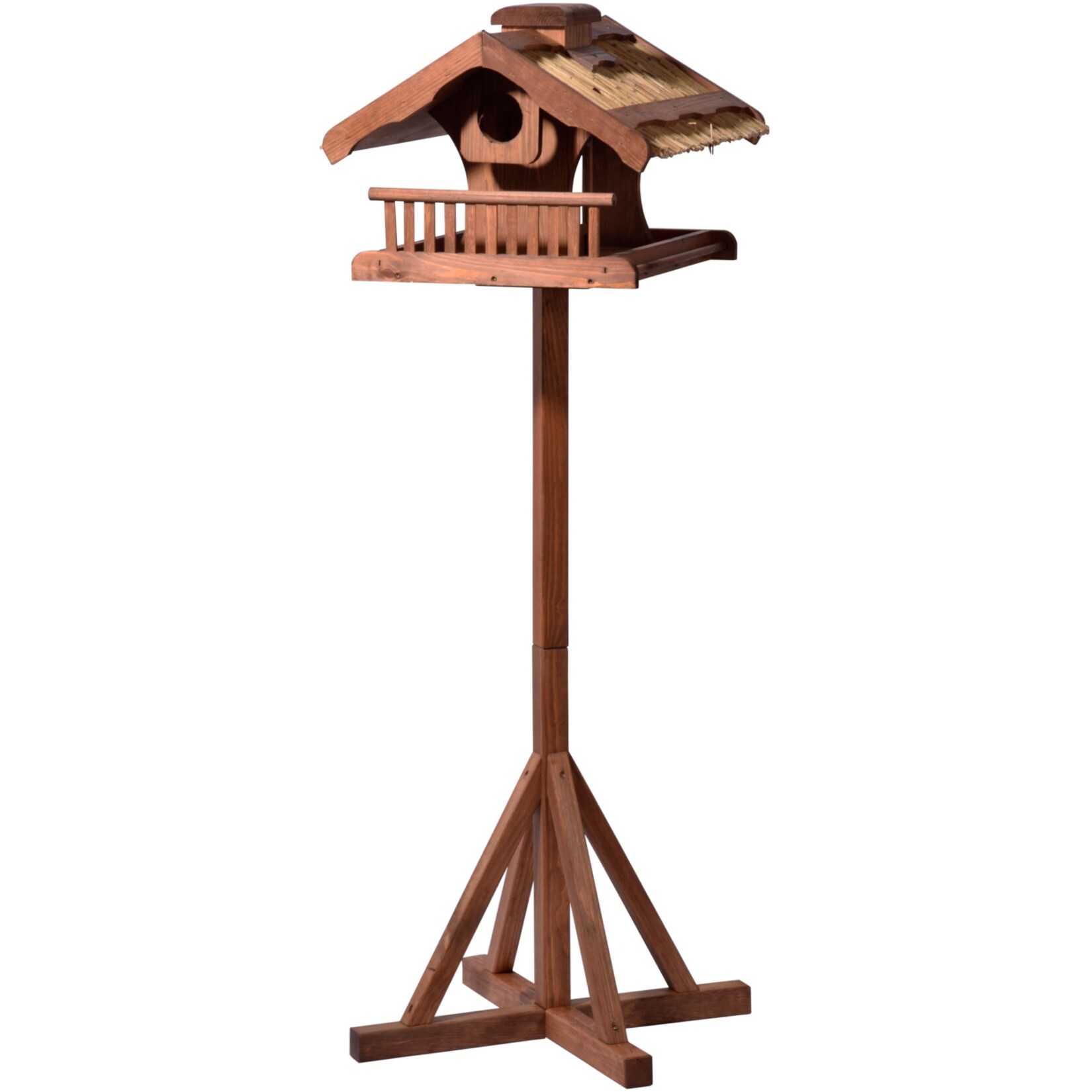 Dobar Luxus-Vogelhaus Großes Vogelfutterhaus mit Apfelpicker und Ständer, XXL