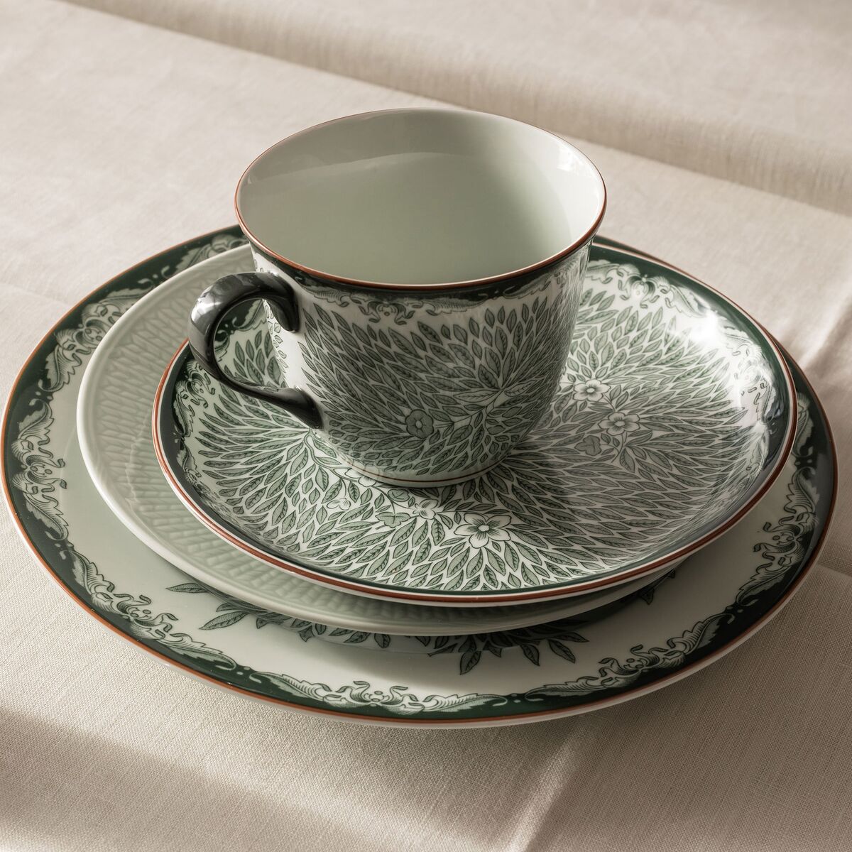 Ostindia Floris tallerken 20 cm, grønn