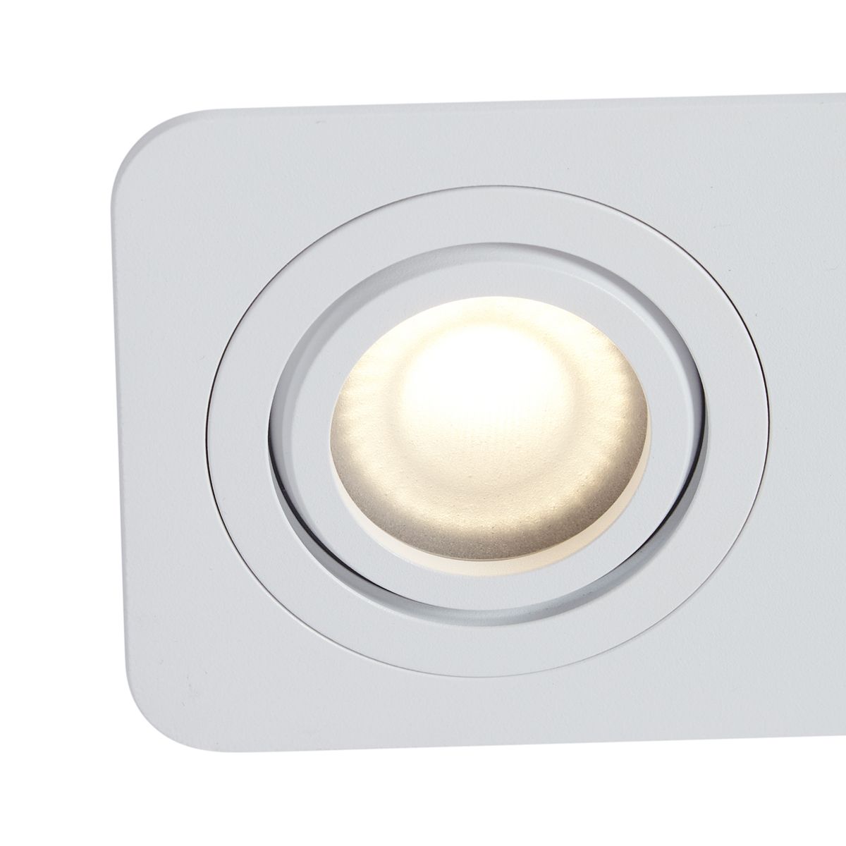 Afgeronde inbouwspot wit GU10 50mm draai- en kantelbaar IP44 2-lichts - Alberto