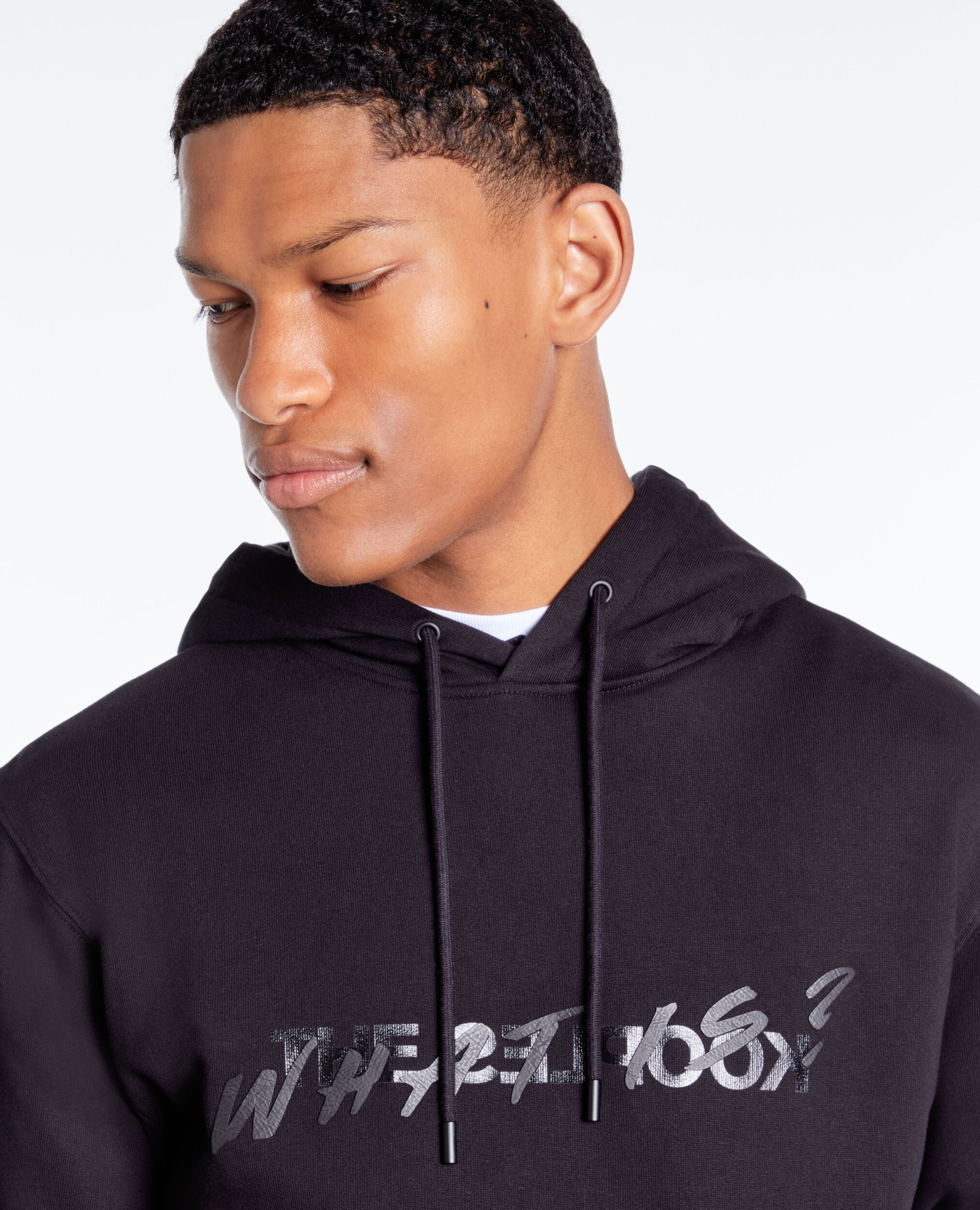 Sweatshirt à capuche What is noir