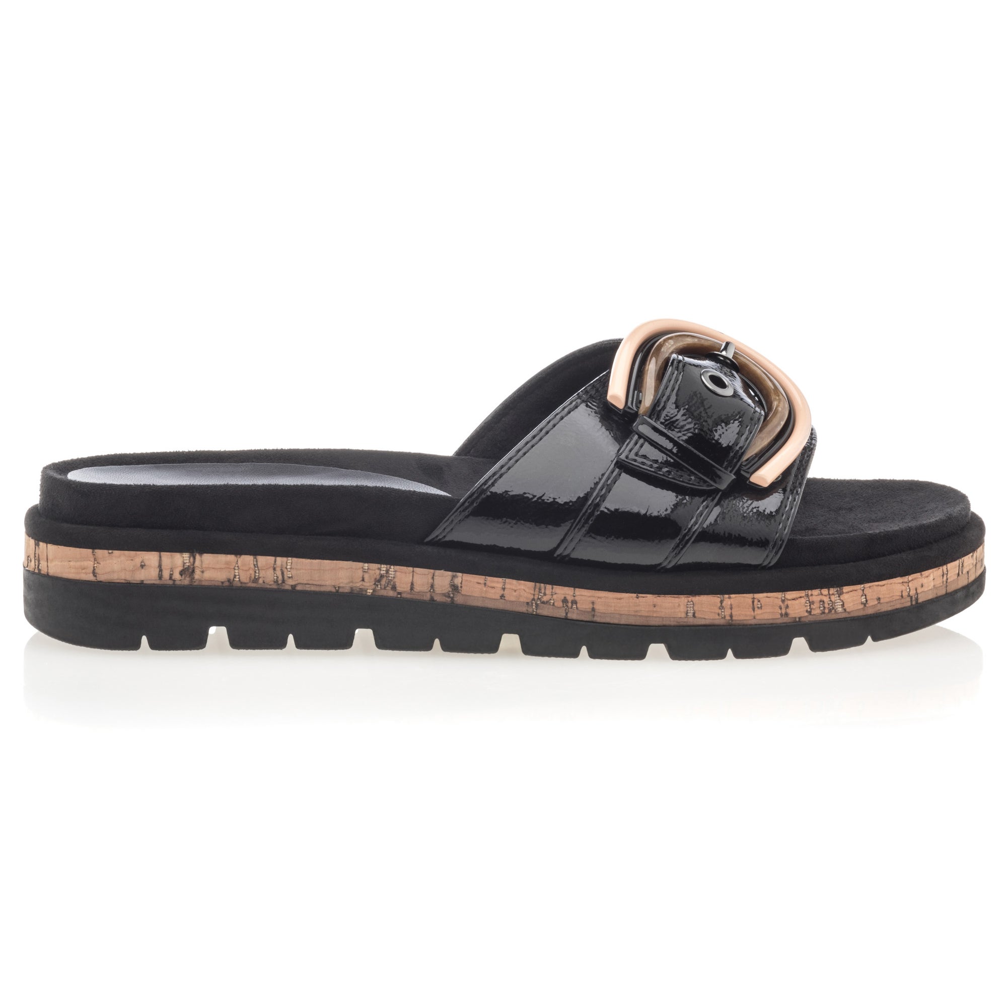 Mules Femme noir vernis
