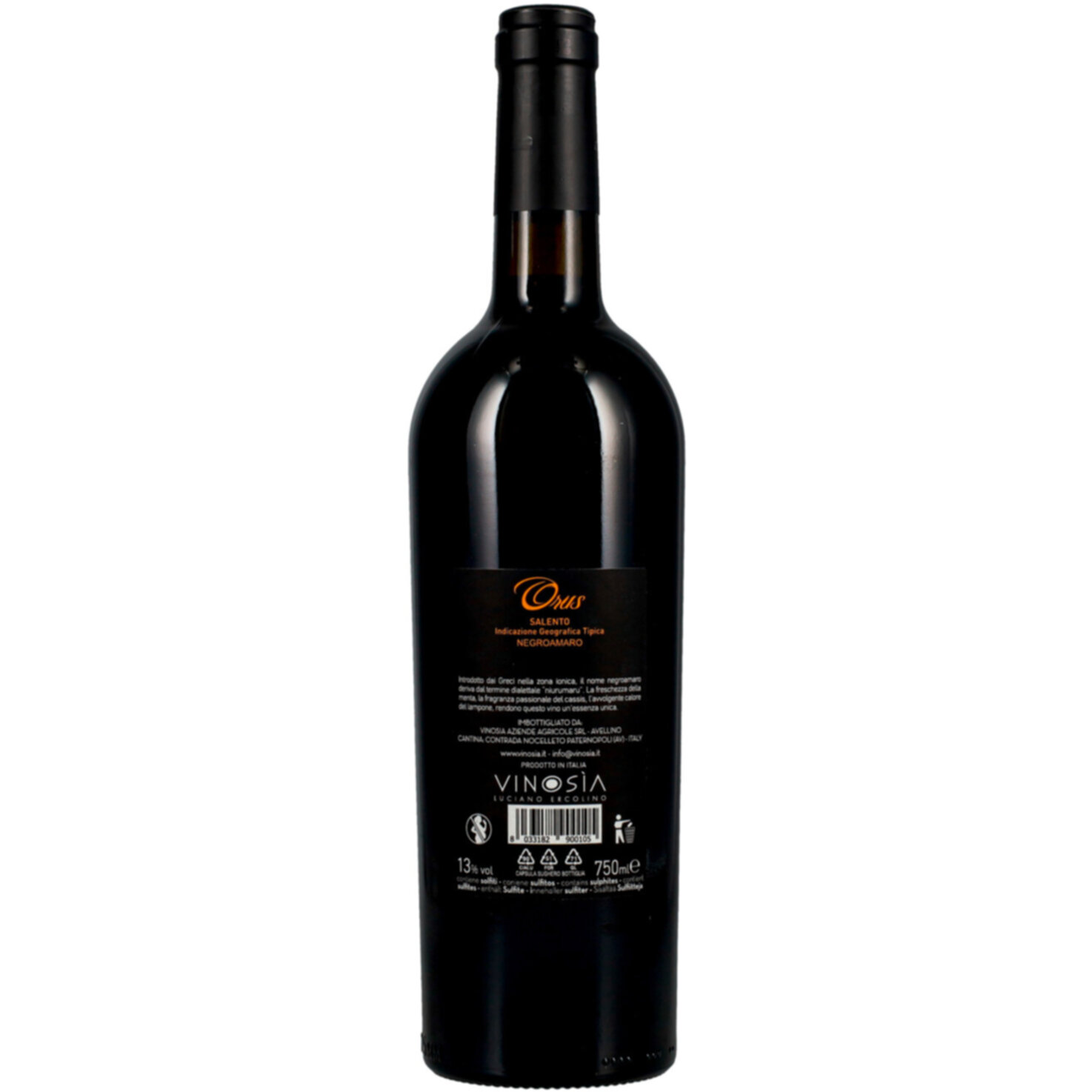 Salento Rosso IGT Negroamaro Orus Vinosia -75cl