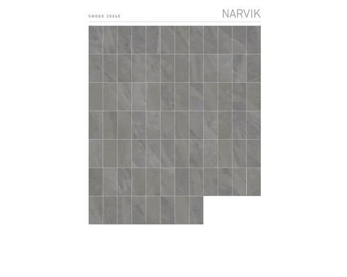 MIRAVA porseleinen wand- en vloertegel NARVIK smoke 30 x 60 x 0,85 cm gerectificeerd
