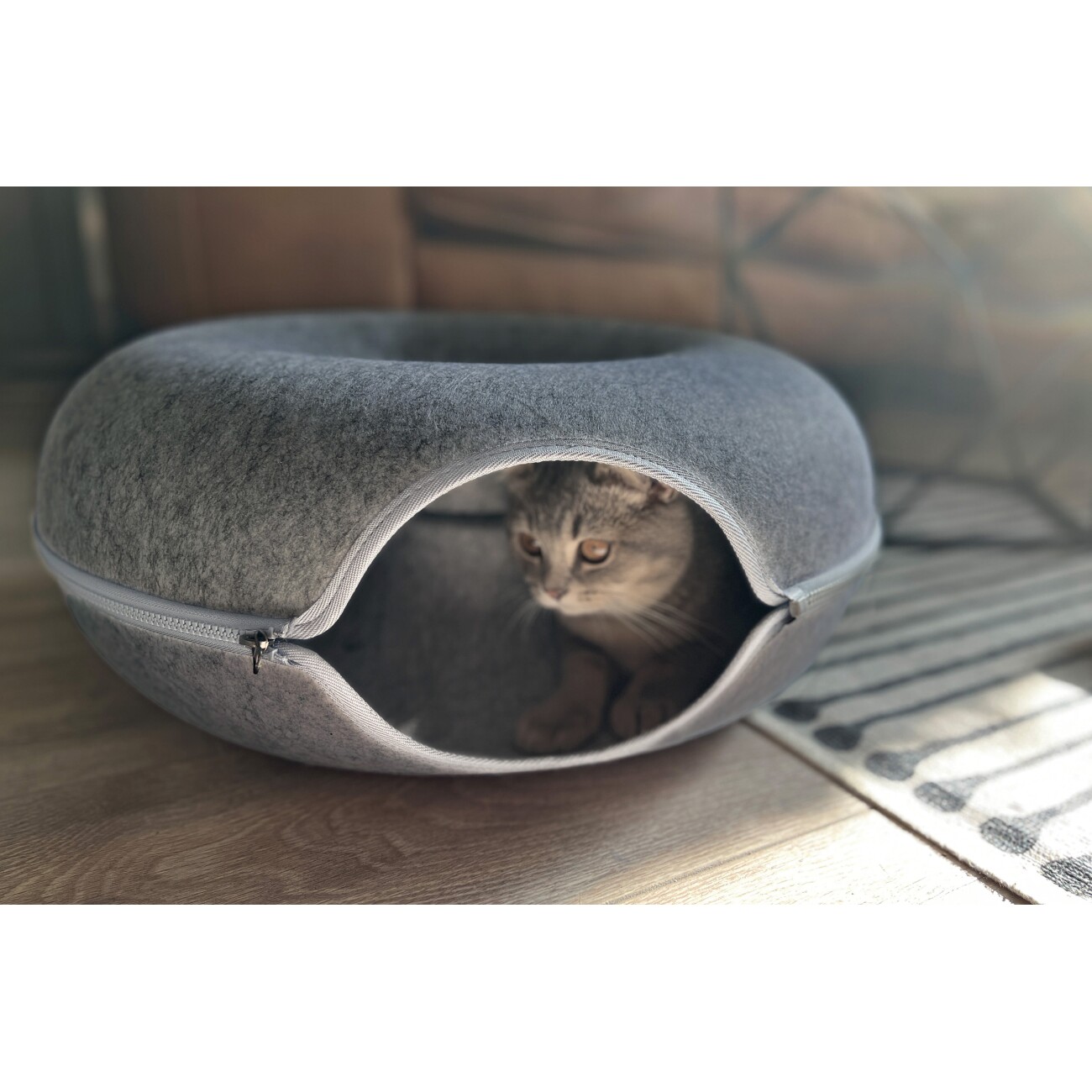 Aumüller Donut Katzentunnel 60 cm grau