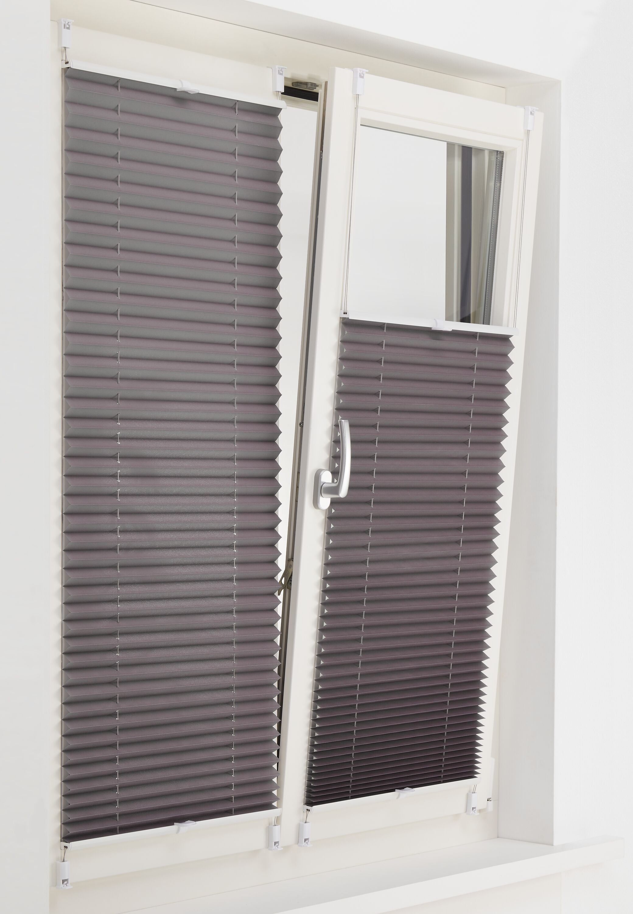 BASIC Plissee - Grau / B: 55.0 cm x H: 130.0 cm