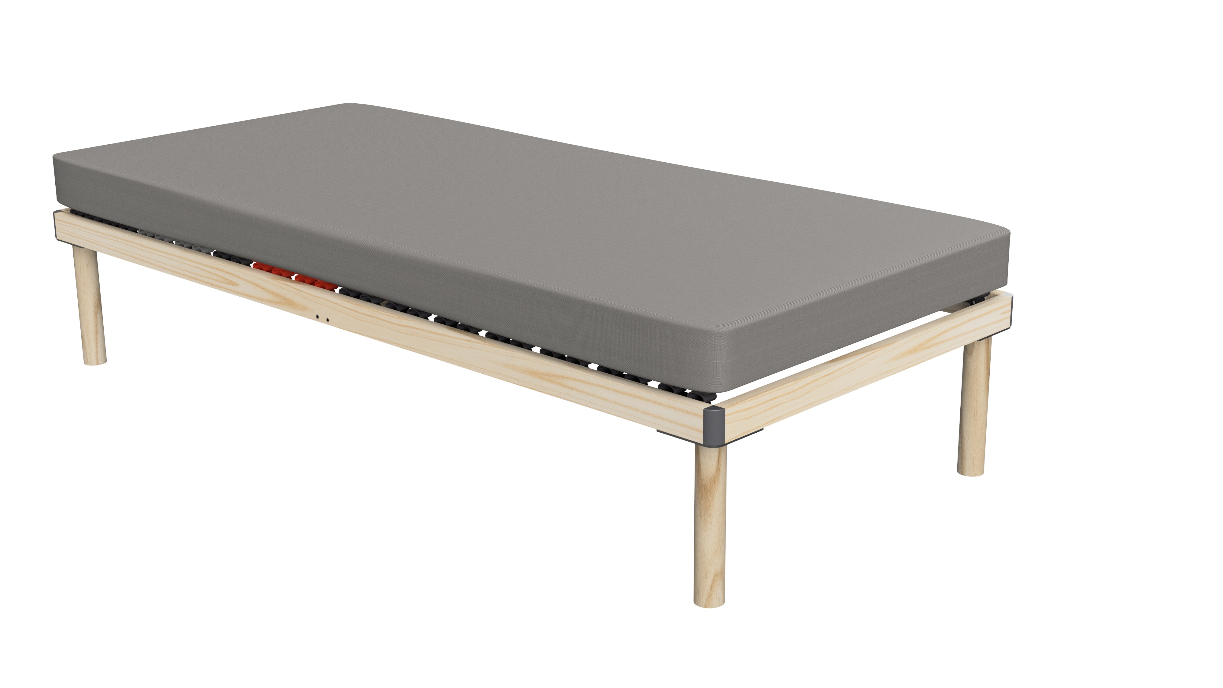 Coemo Hochwertiges Bettgestell mit Lattenrost DORADO 100 x 200 cm Massivholz Buche