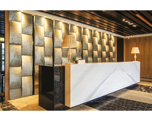 Echte steen mica schist Slate-Lite flinterdun 1,5 mm Argento 30x60 cm
