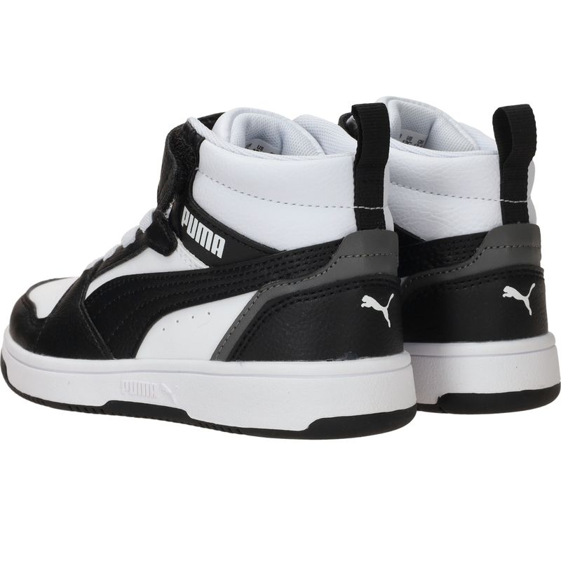 Puma Rebound V6 Mid Sneakers Zwart Jongens