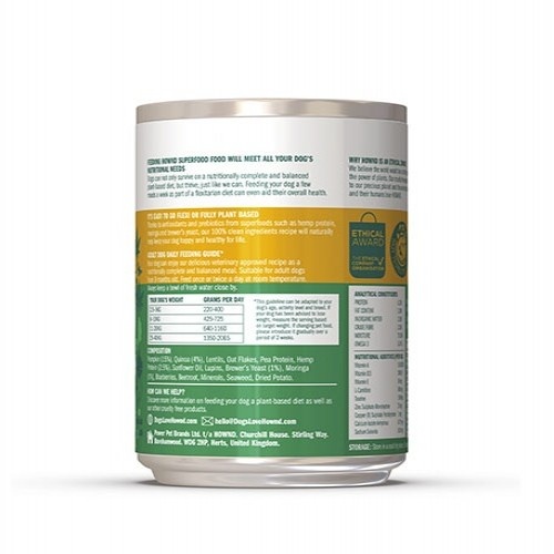 Ração úmida vegana para cães, sabor abóbora.