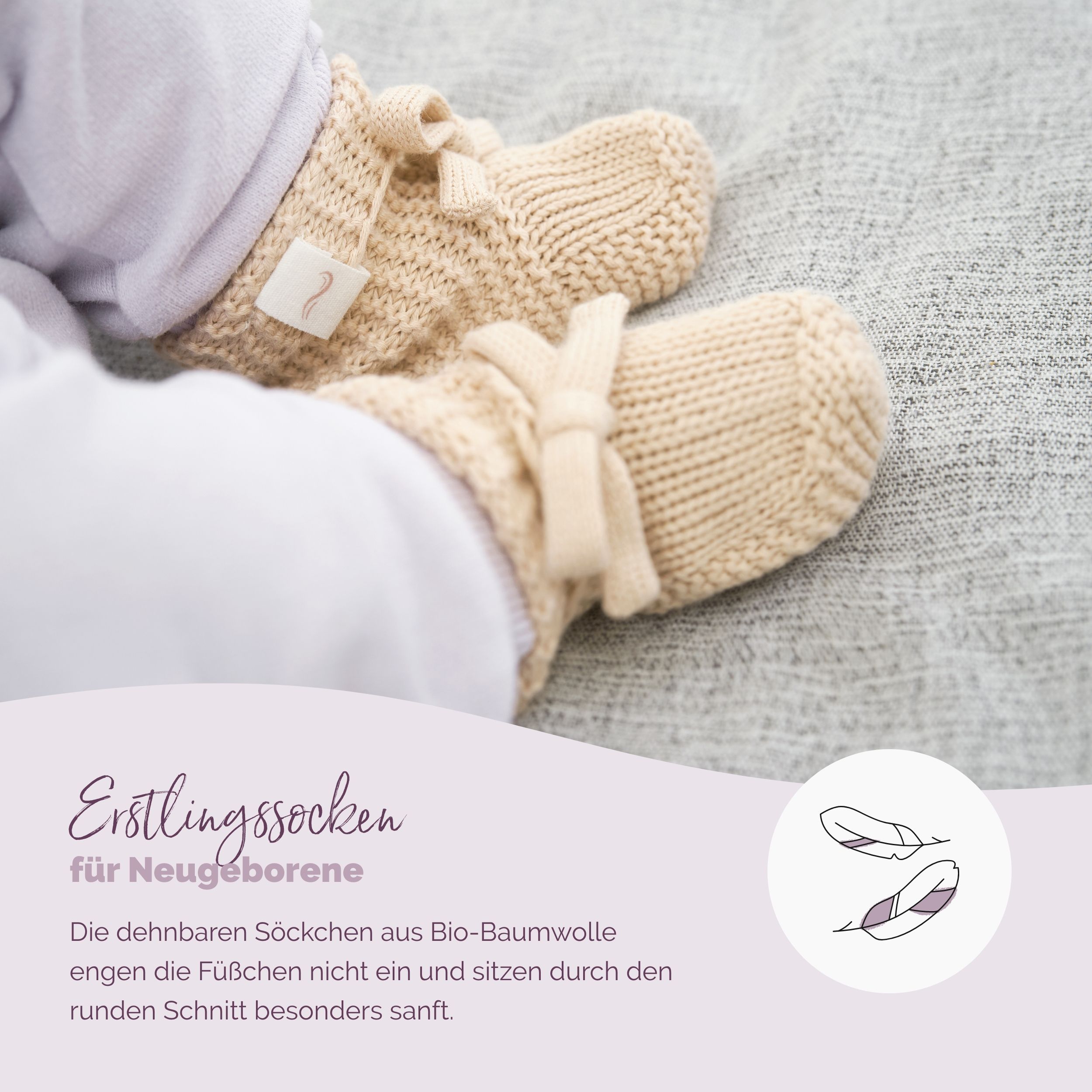 Livella Kuscheltuch (Hase) mit Söckchen aus Bio-Baumwolle