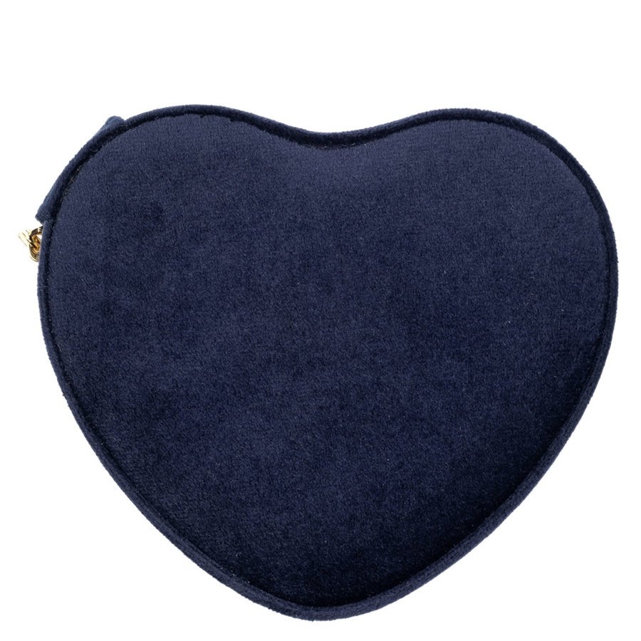 DARK Velvet Heart Jewellery Box Navy Blue