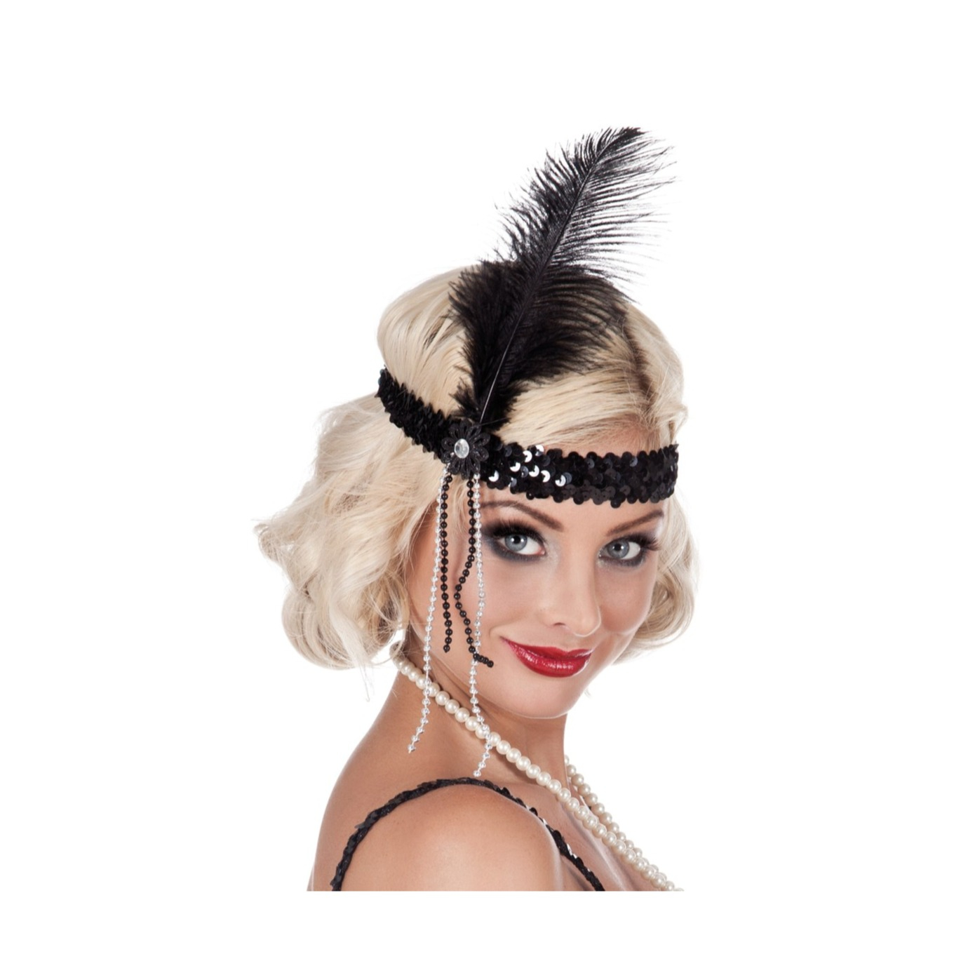 Feder Haarband Fasnachts Kostüm Zubehör Motto Party Accessoire 20er Jahre Halloween Foto Requisite mit Pailletten / Brosche / Perlen / Feder