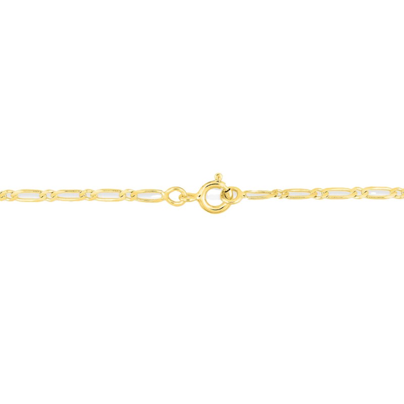 Bracelet Mixte 18 cm - Cheval alterné - Or 18 Carats - Largeur 2.5 mm