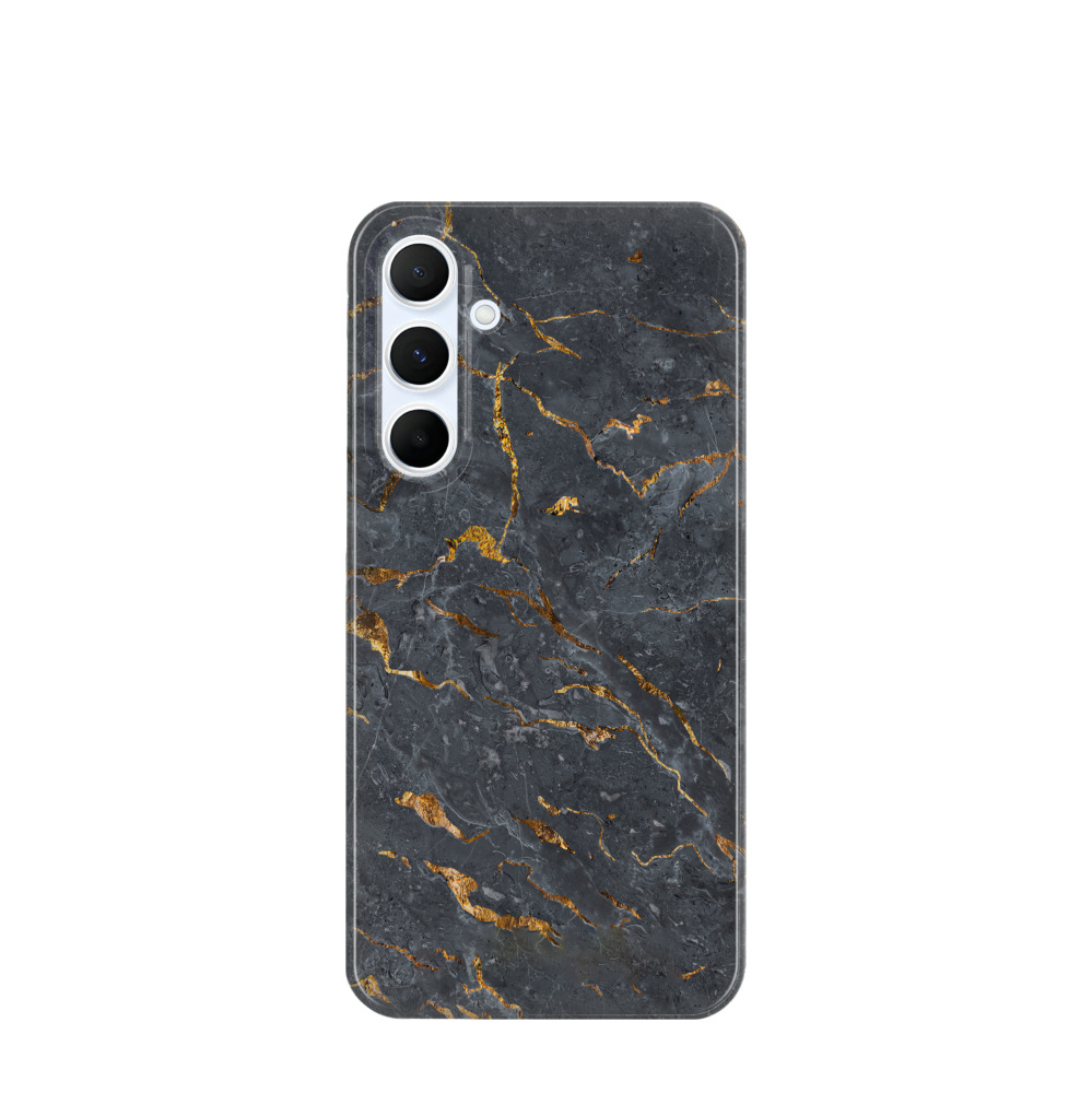 Samsung Galaxy A55 Kunststoff Hülle Marmor Marble 4 - Schwarz