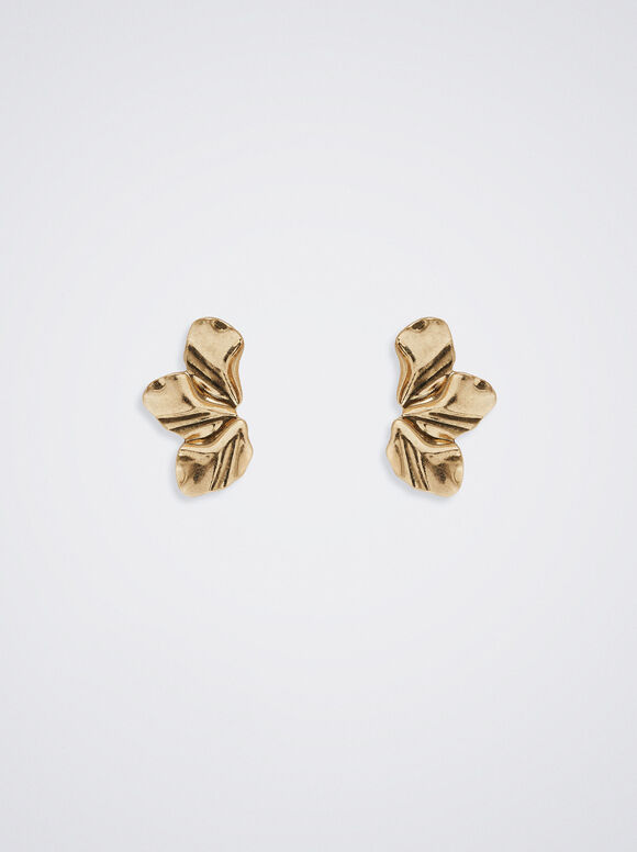 Brincos de ouro martelado - Ouro