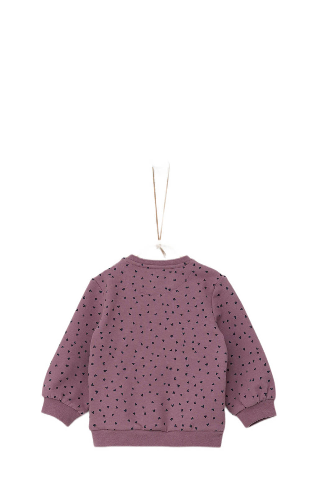 s.Oliver baby sweater met hartjes lila