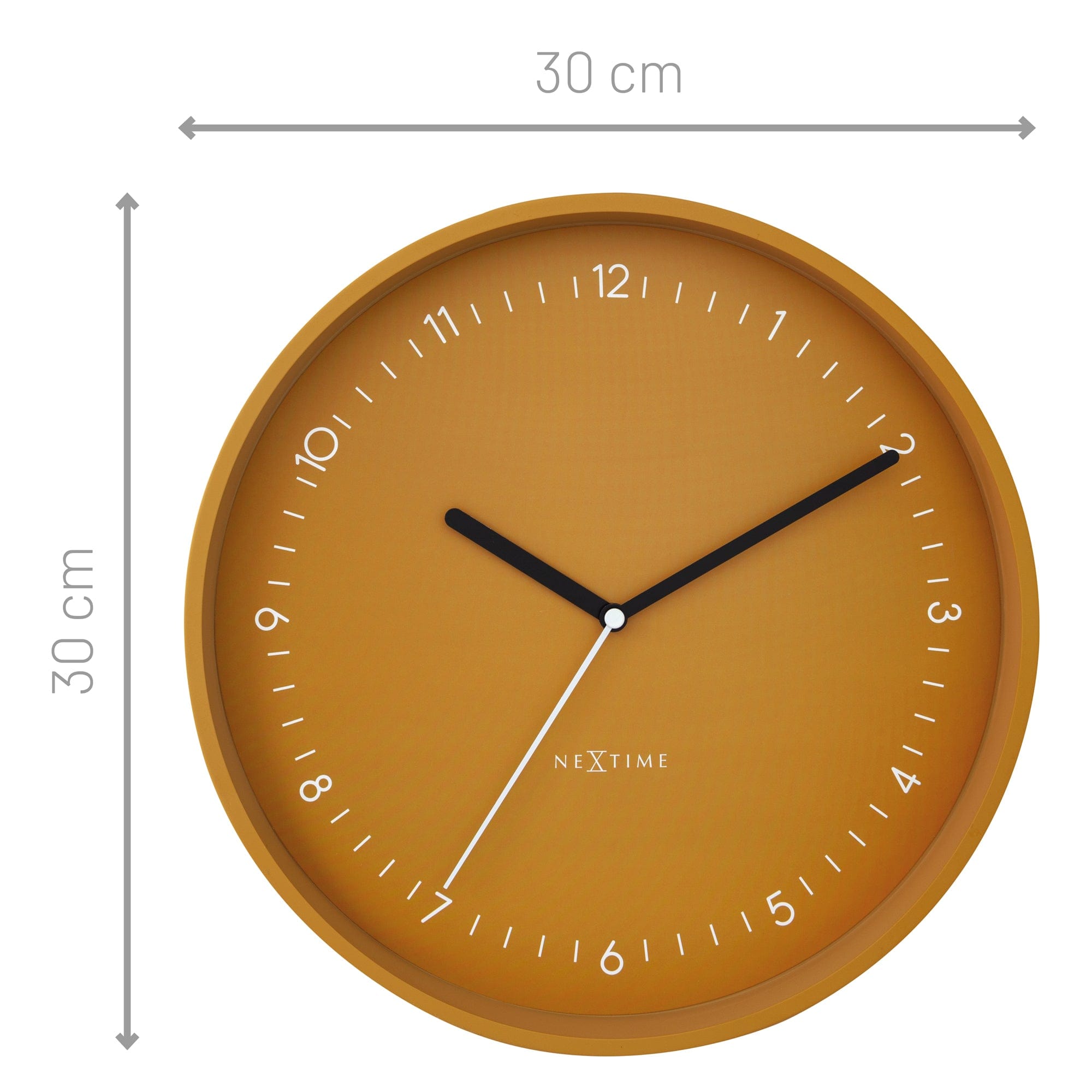 NeXtime - Wandklok 30cm-Stil-Geel-Aluminium-NeXtime Berlin