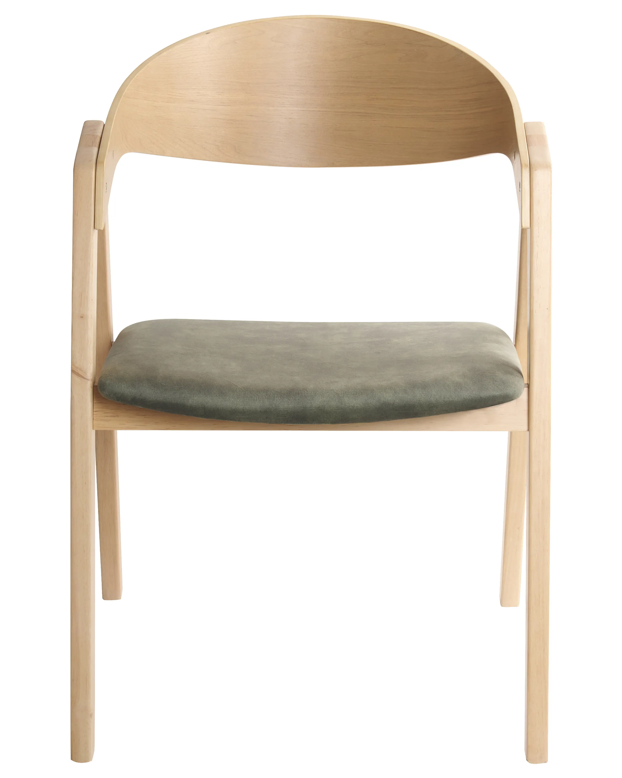 Set van 2 eetkamerstoelen YUBA Hout Donkergroen