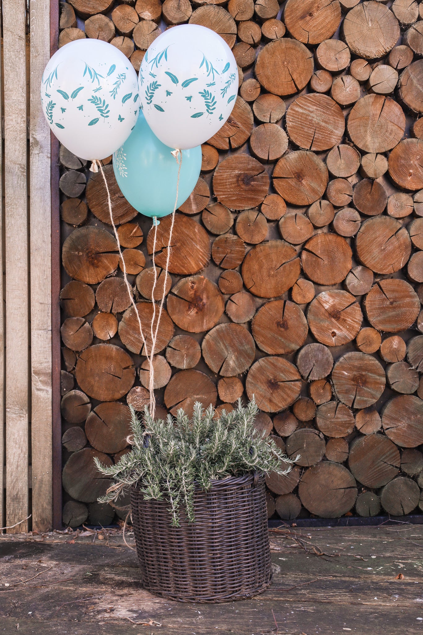 Ballonnen Natuur Groen 33cm 6st