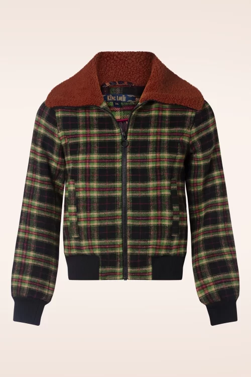 King Louie Arizona Charonne check jack in zwart