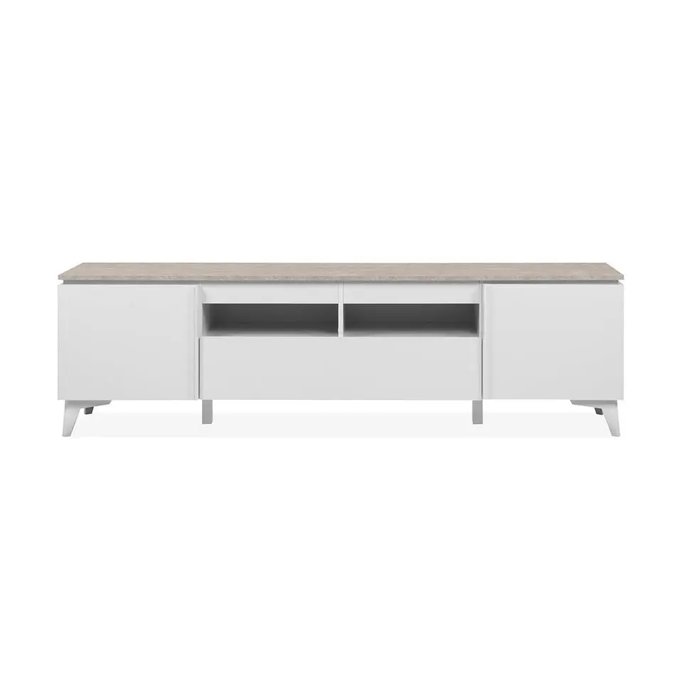 CALICOSY - TV-Meubel BERTRIX 56A - Wit - 51,5x177x40 cm