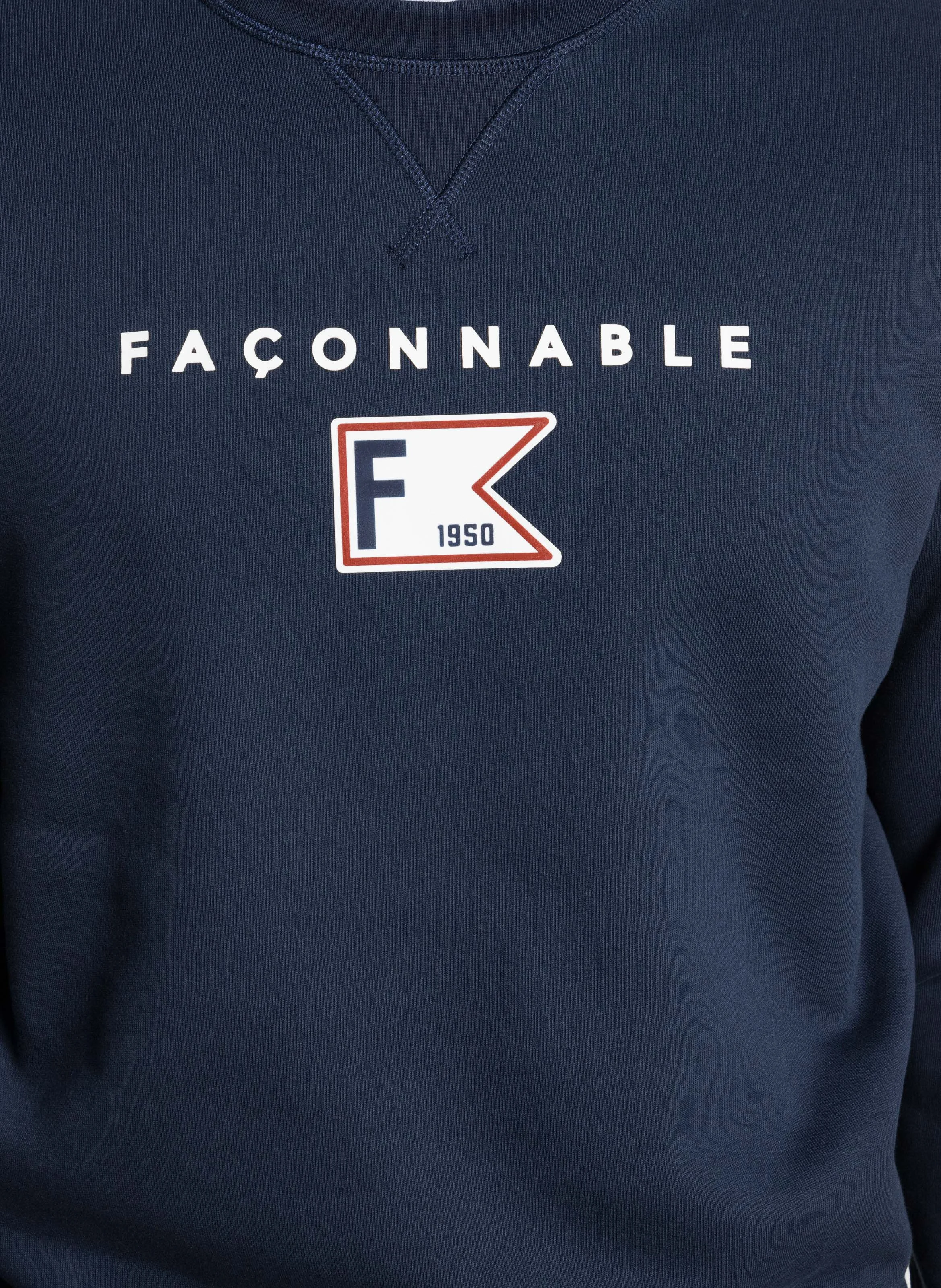 Sweat logo en coton| Bleu