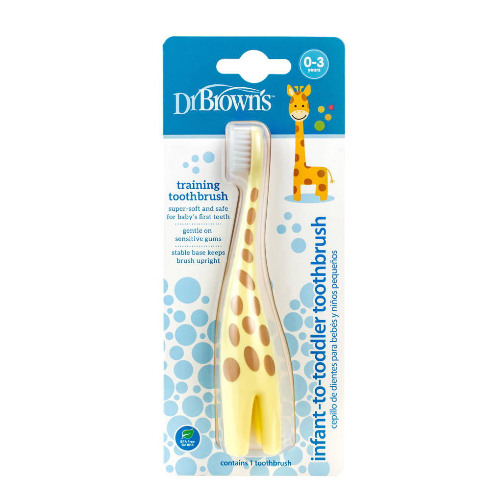 Tandenborstel giraffe geel