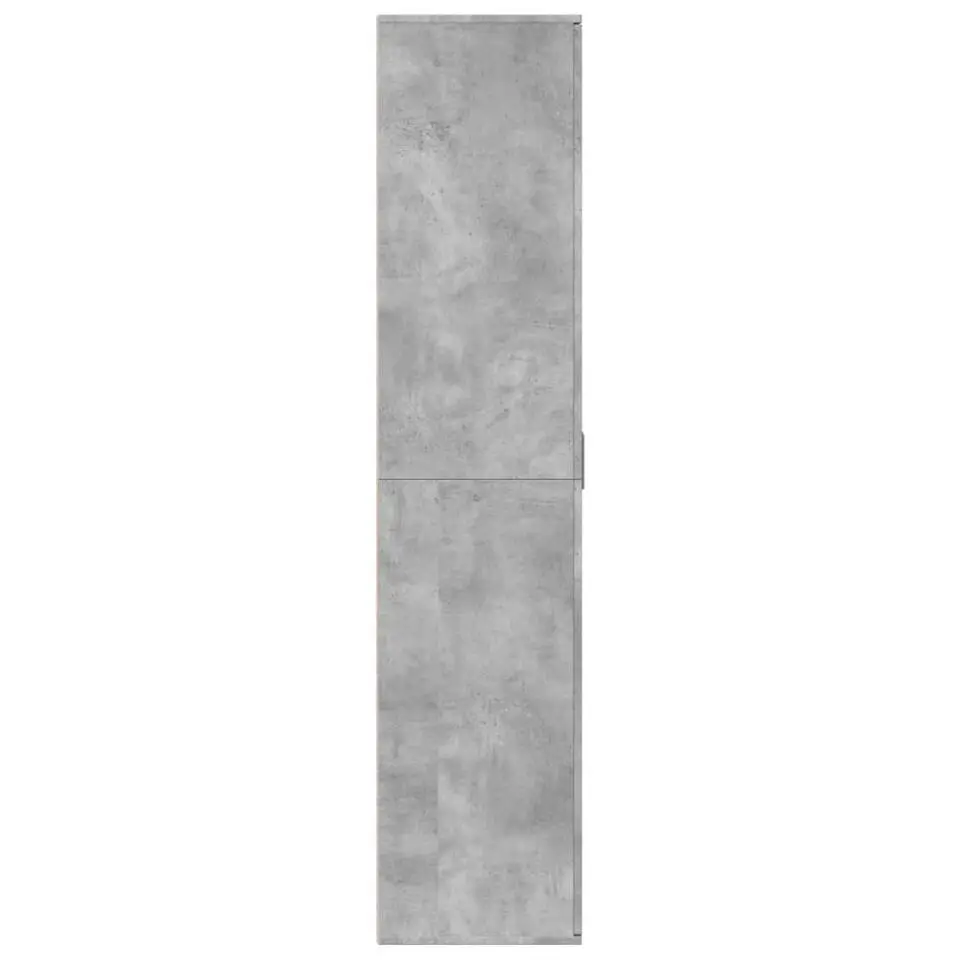 vidaXL - Hoge Schoenenkast met 7 lagen en 2 deuren - Betongrijs - 80x39x178 cm