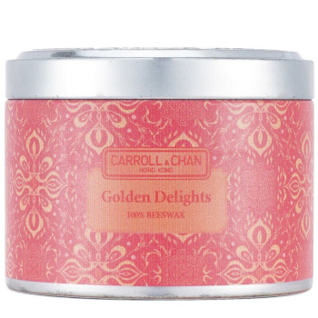 The Candle Company (Carroll & Chan) 100% Beeswax Tin Candle - Golden Delights  (8x6) cm
