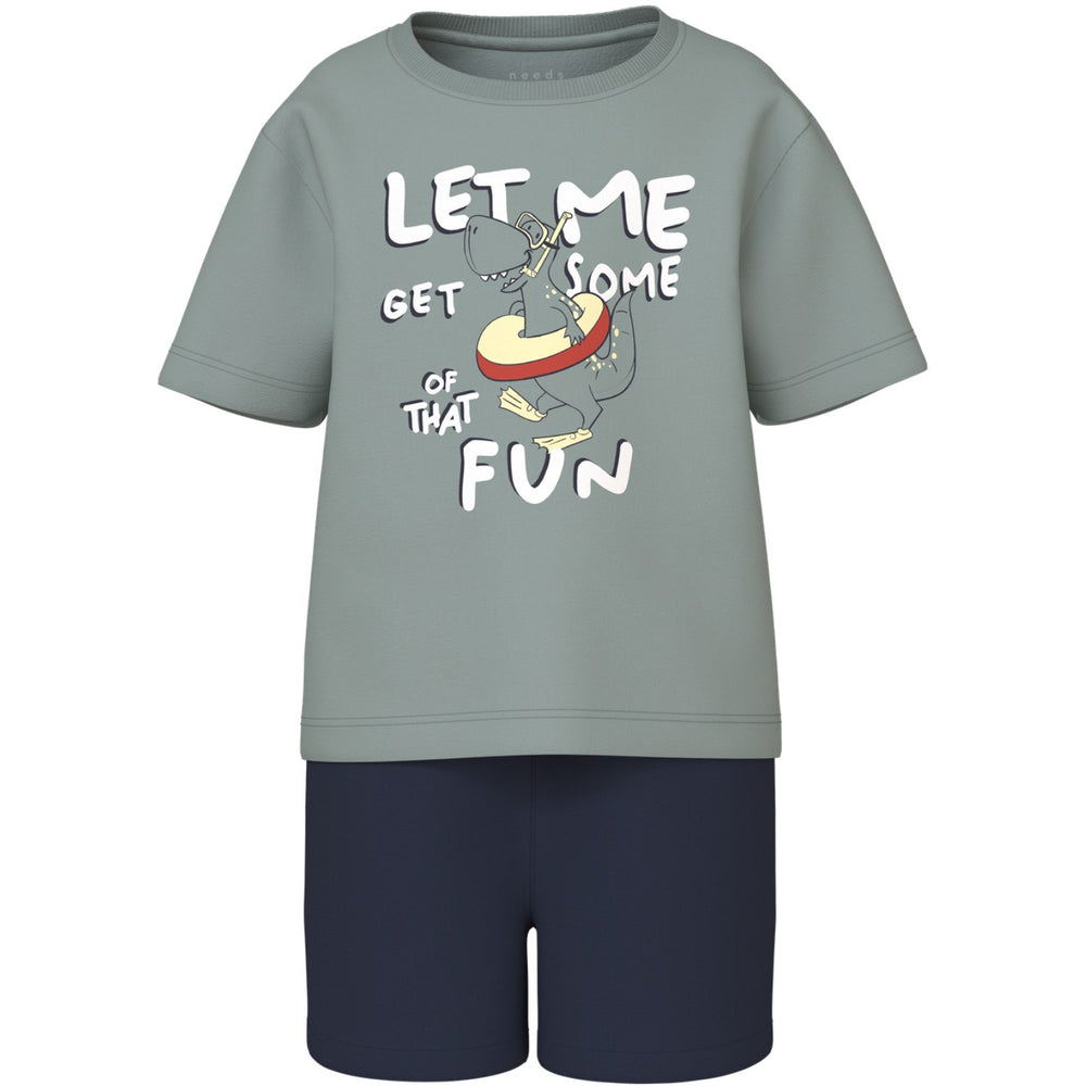 Køb Name It Slate Gray Vigor Regular Shorts Sæt