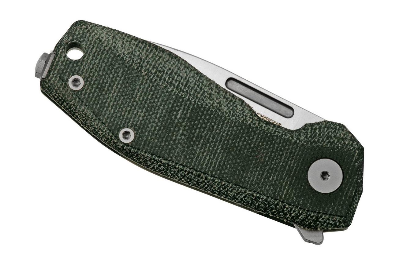 LionSteel Nano NA01-CVB Frame Lock, Magnacut, Black Canvas Micarta, zakmes