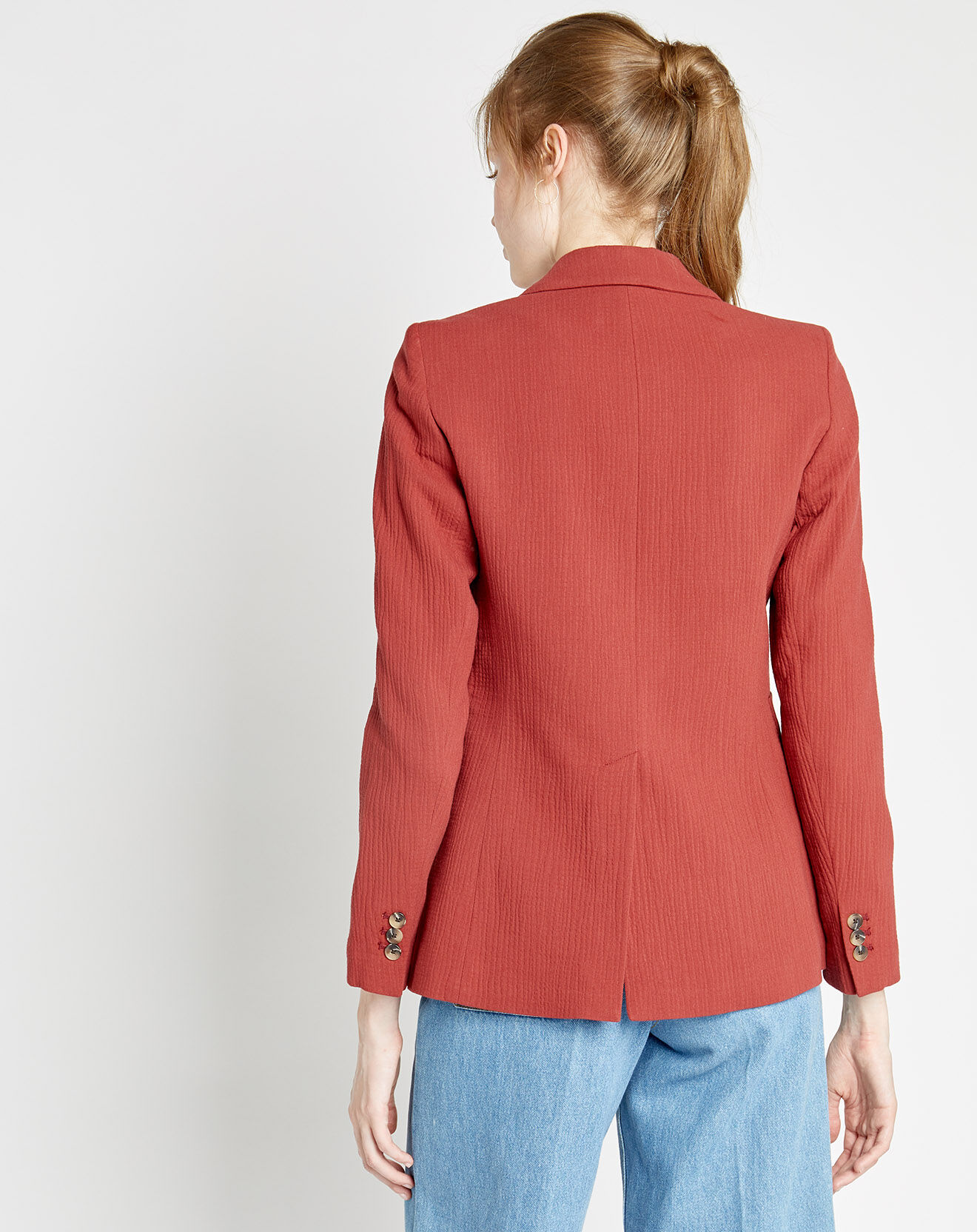 Caroll Blazer en Laine mélangée Nicky tomette