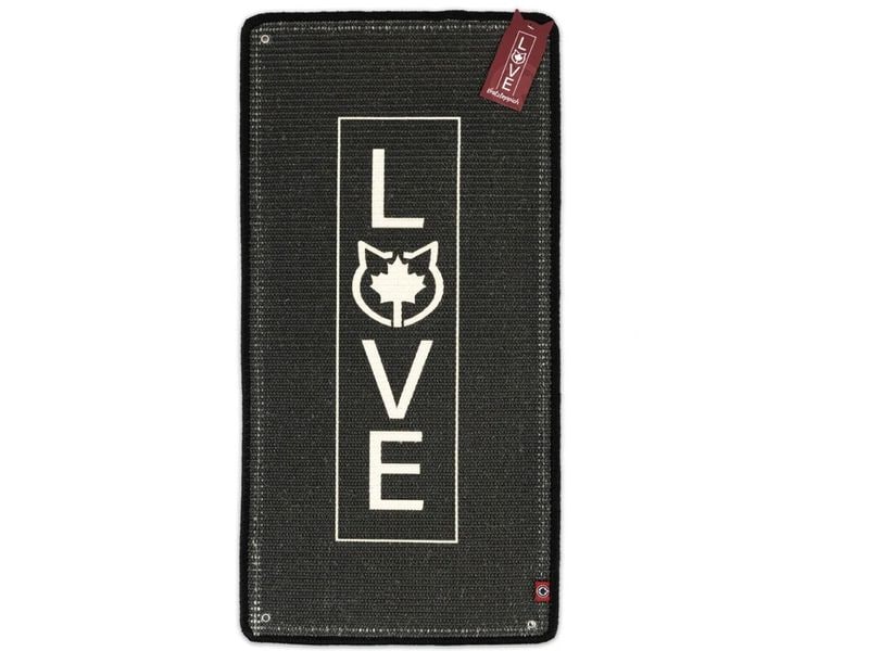 CanadianCat Kratzteppich   Wandbefestigung Anthrazit, 80 x Stilvoller Kratzteppich für Katzen