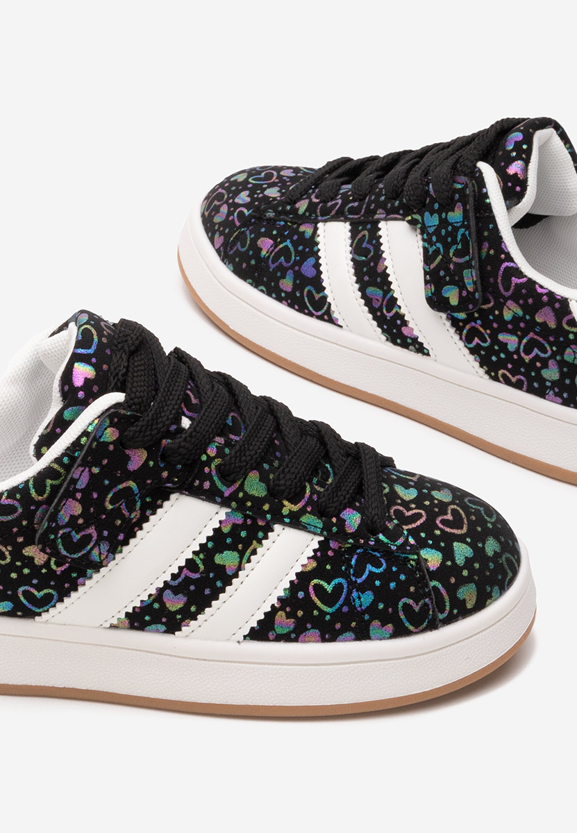 Baskets fille noirs Heartsy