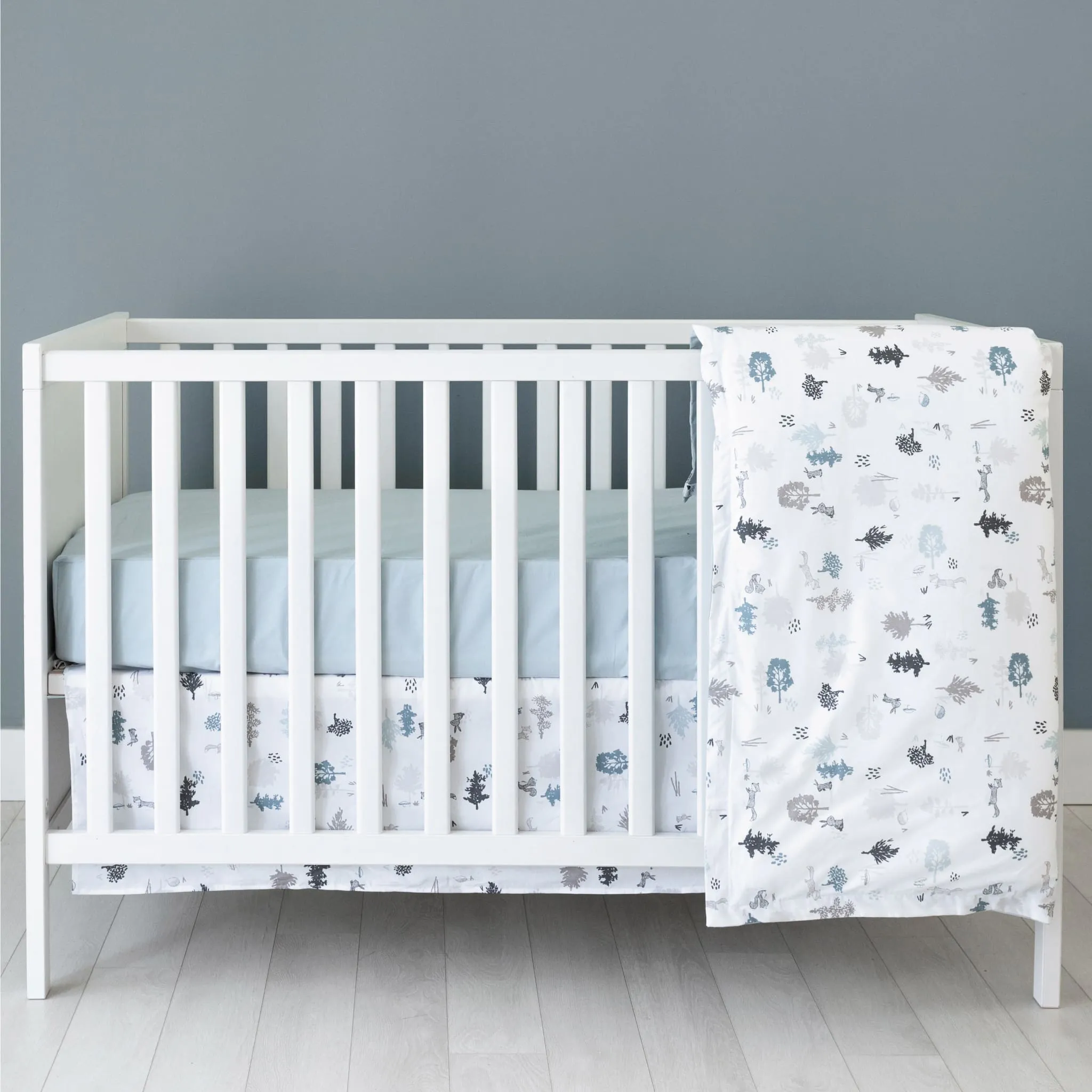 Perlimpinpin Drap Contour pour Lit de Bébé - Glacier