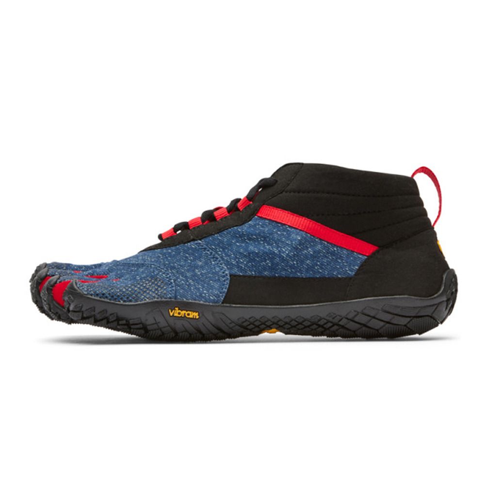 Five Fingers V-TREK - Chaussures randonné Homme jeans/rouge