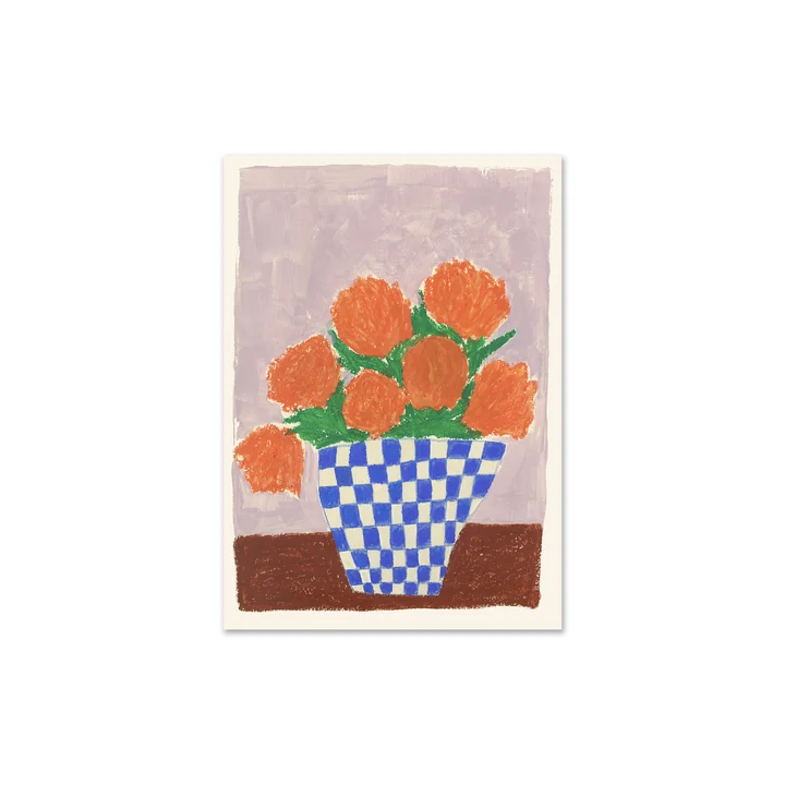 The Poster Club - Orange Flowers von Carla Llanos, 30 x 40 cm