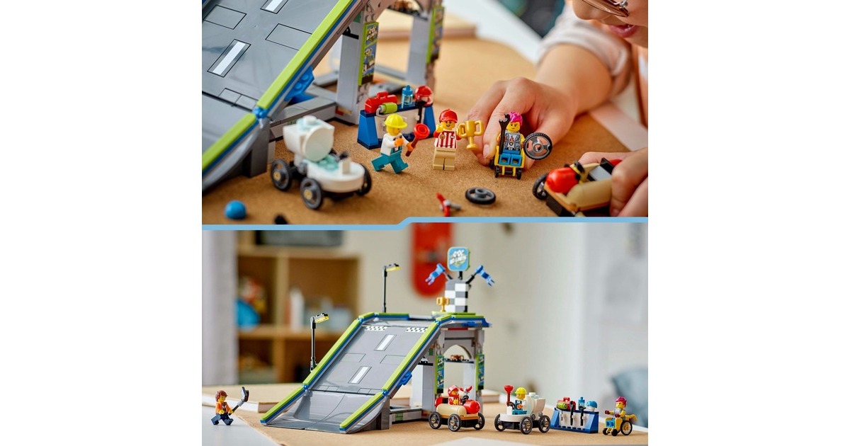 LEGOCity - Snelle schans voor raceauto's Constructiespeelgoed  (60460 | Autoracebaan voor raceauto's | Zeepkistenset)