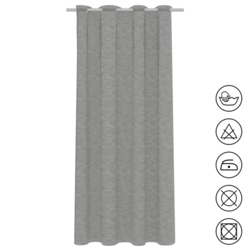 Le Noir & Blanc kant en klaar gordijn half transparant structuur wit/zwart (kleurnr. 1222) 140x270 cm (bxh)