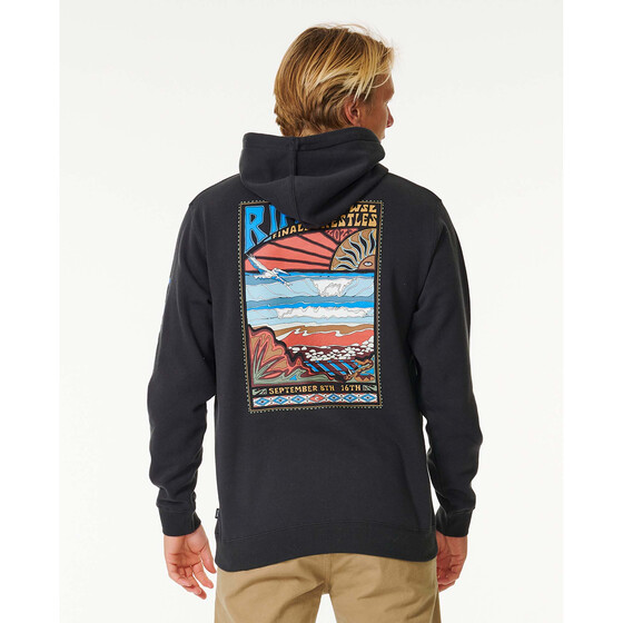 Rip Curl Wsl Final Hood Washed Black Men FA23