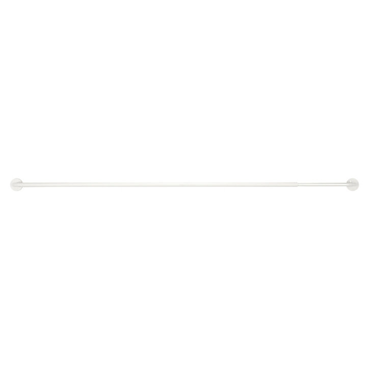 Ensemble barre à rideau industriel extensible blanc Anafi GoodHome L. 70/100 cm