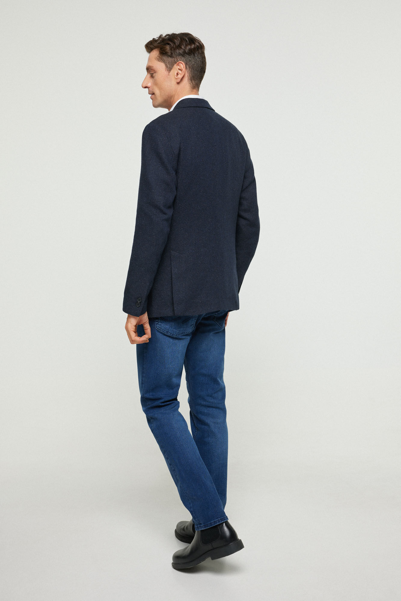 Blazer de tweed de corte justo
